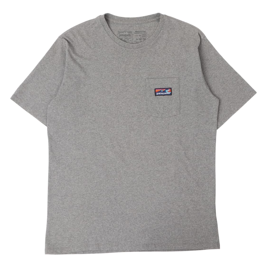 파타고니아 그레이 포켓 로고 반팔 티셔츠 상품이미지1