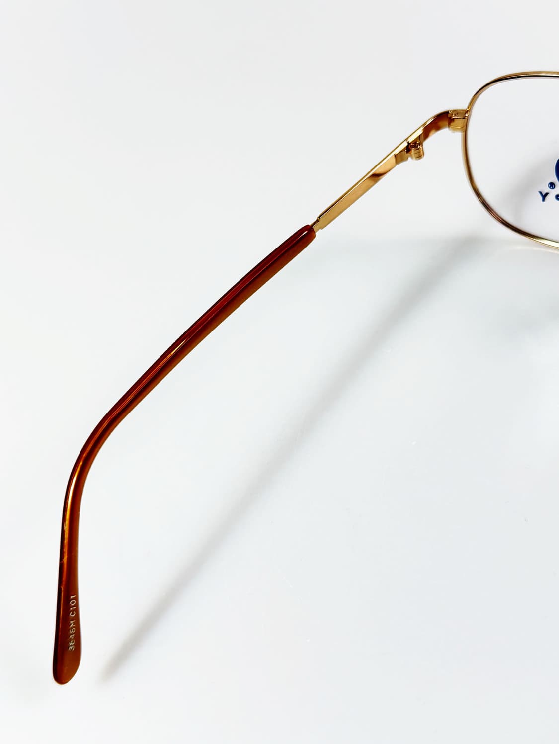 90s HAPPY 골드 슬림 스퀘어 메탈 프레임 빈티지 안경 상품이미지7