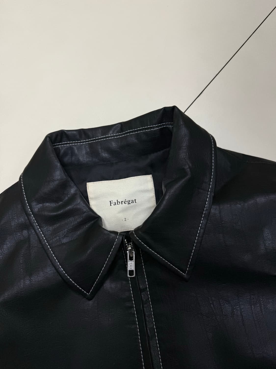 파브레가 다비드 스티치 포켓 레더 자켓 상품이미지4