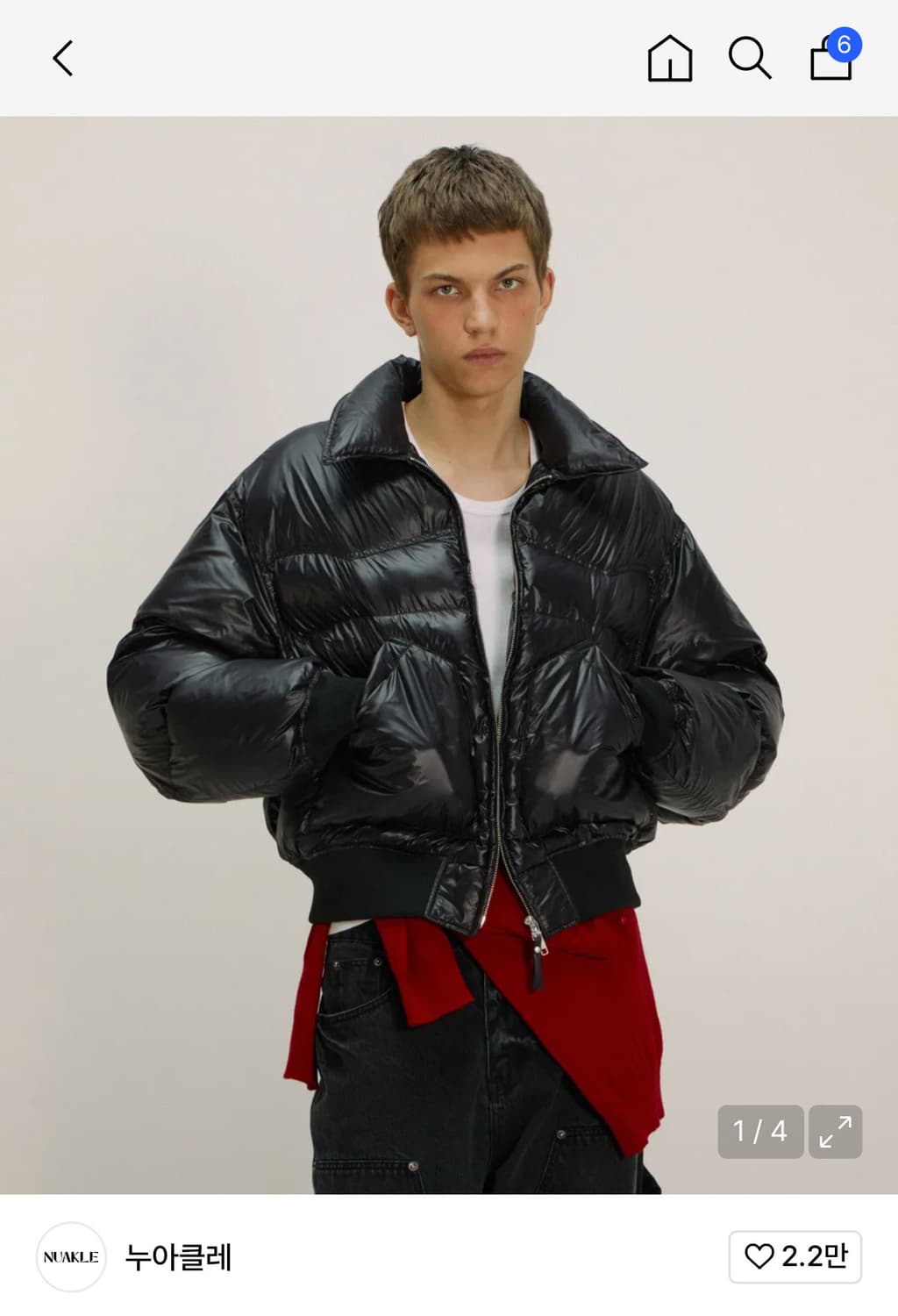 누아클레 웨스턴 카라 숏패딩 상품이미지1