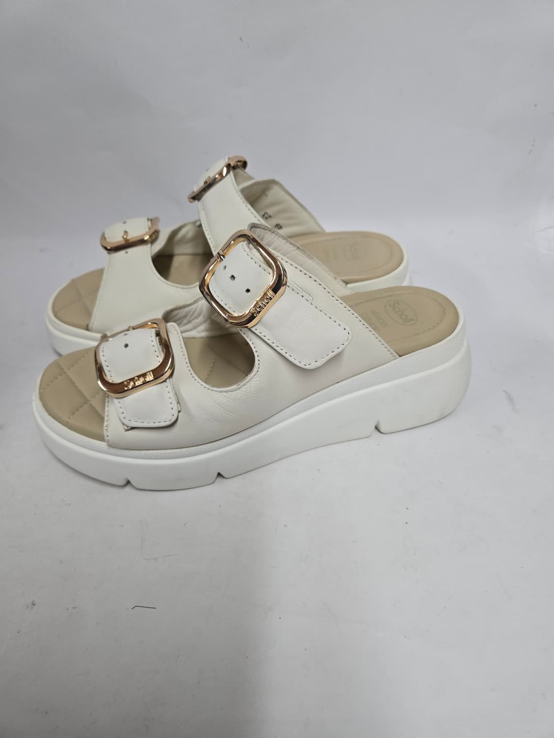 Scholl 숄 화이트 버클 플랫폼 샌들 37 235~240 상품이미지3