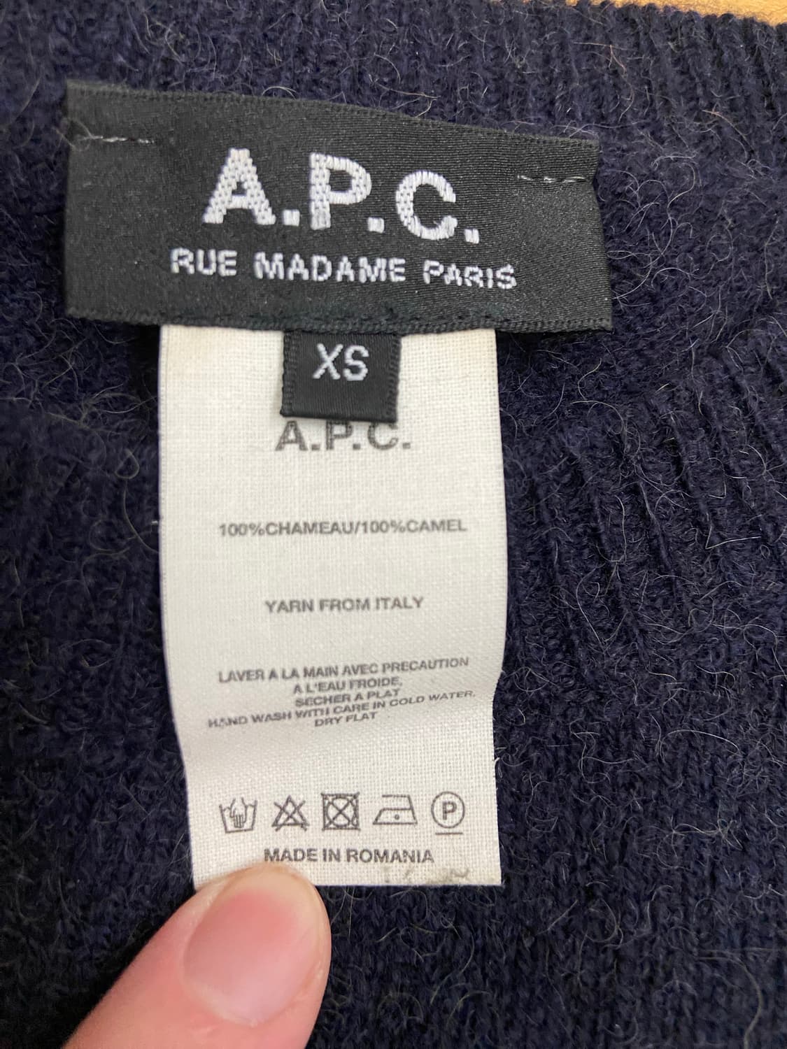 아페쎄 카멜 울 니트 XS 상품이미지3