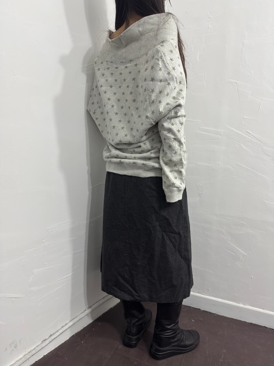 wool pleats wool midi skirt 상품이미지4