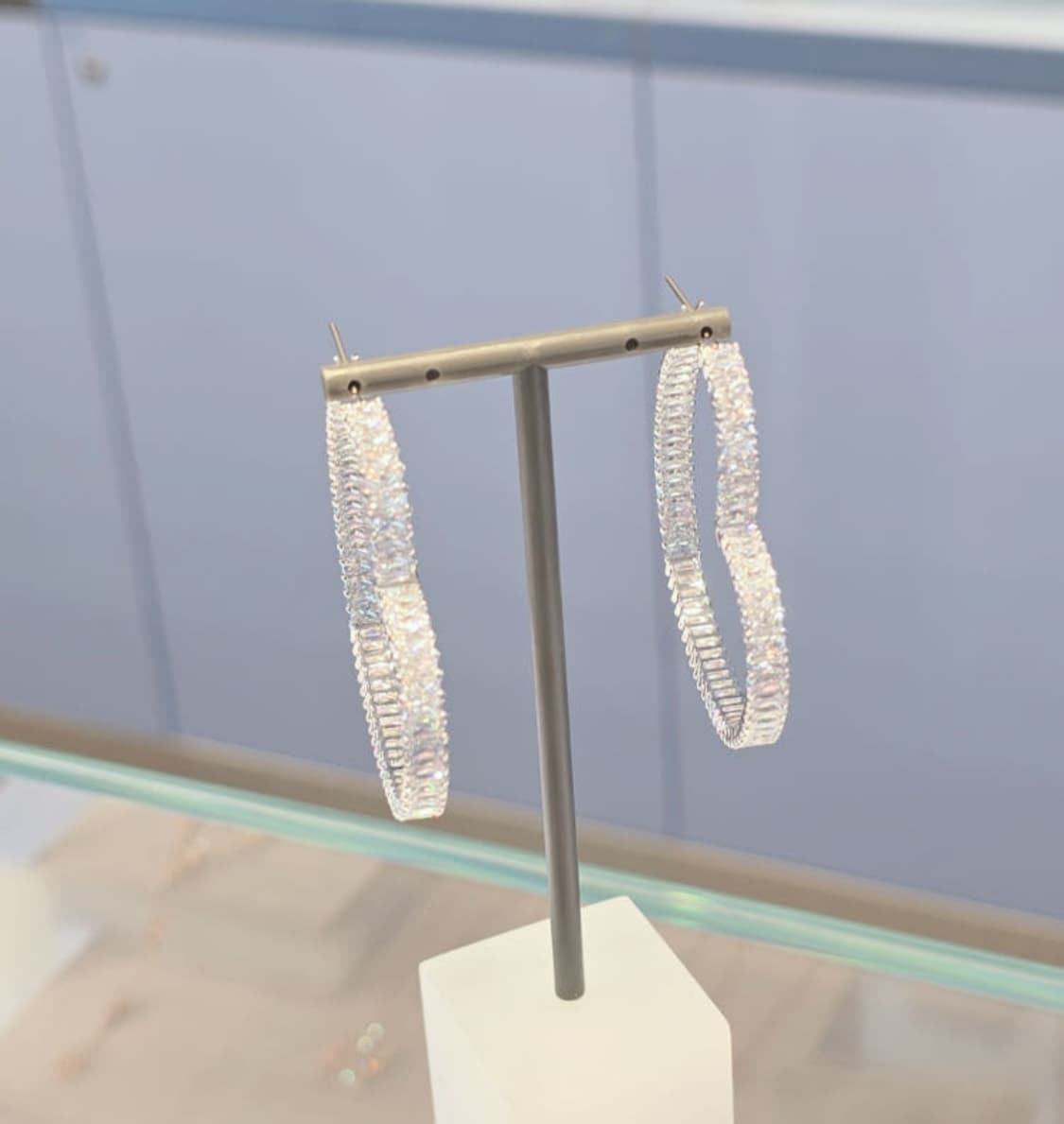 정가48만~새제품)스와로브스키 바게트컷 하트 귀걸이 정품 상품이미지2