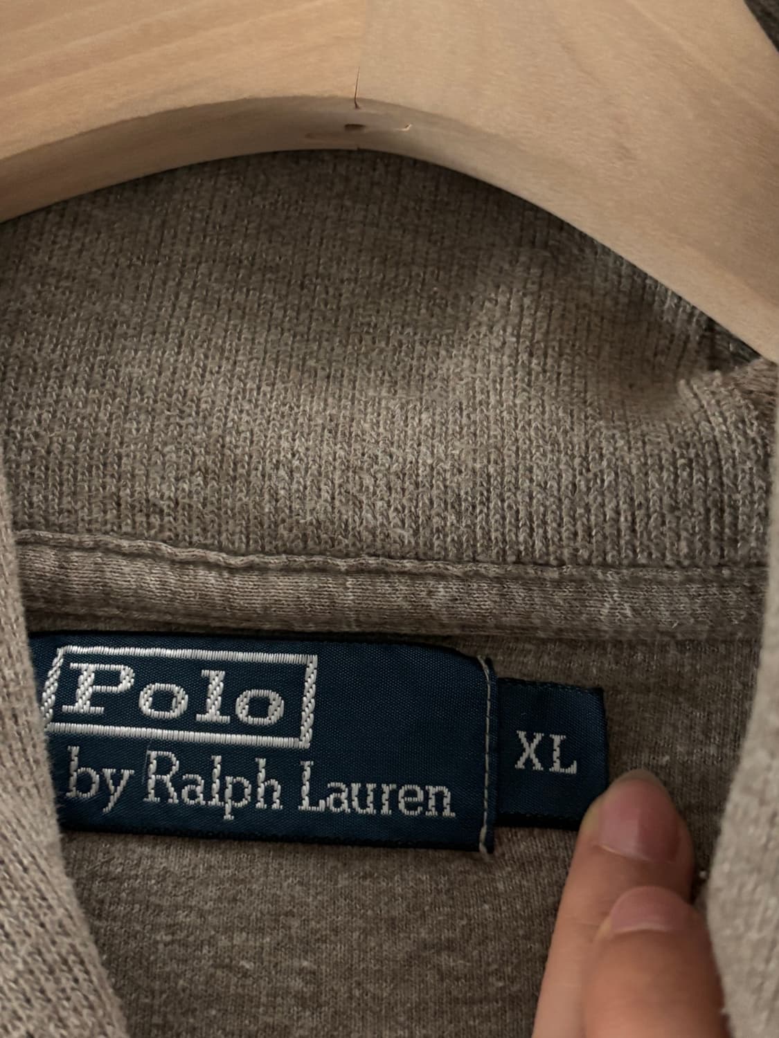 Polo 폴로 랄프로렌 베이지 컬러 숄카라 니트 스웨터 상품이미지5