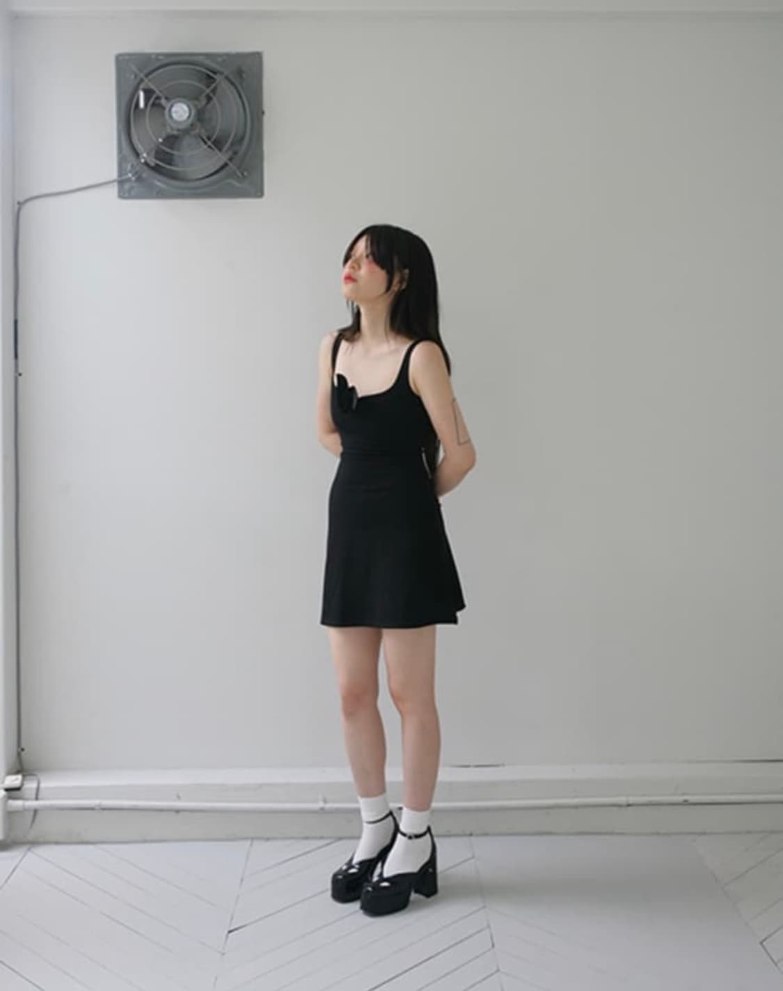 프레클 스트레치 슬리브리스 드레스 상품이미지1