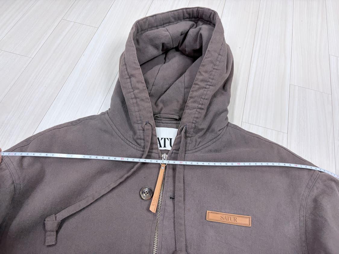 세터 테오 패디드 후드 집업 카키그레이 상품이미지6