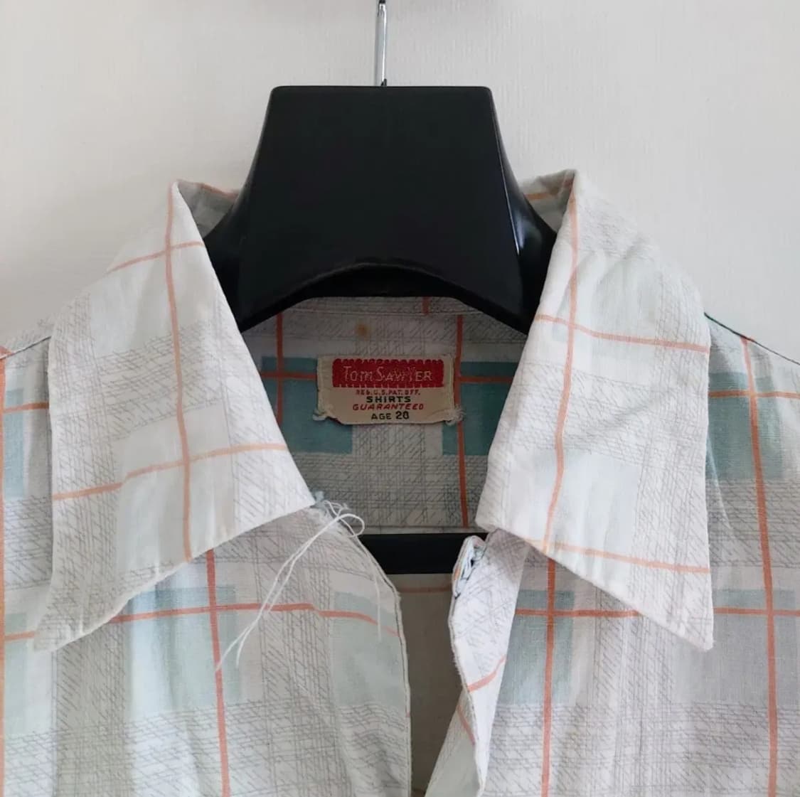 40년대 빈티지 USA 선페이드 셔츠 선페이딩 디스트레스드 상품이미지4