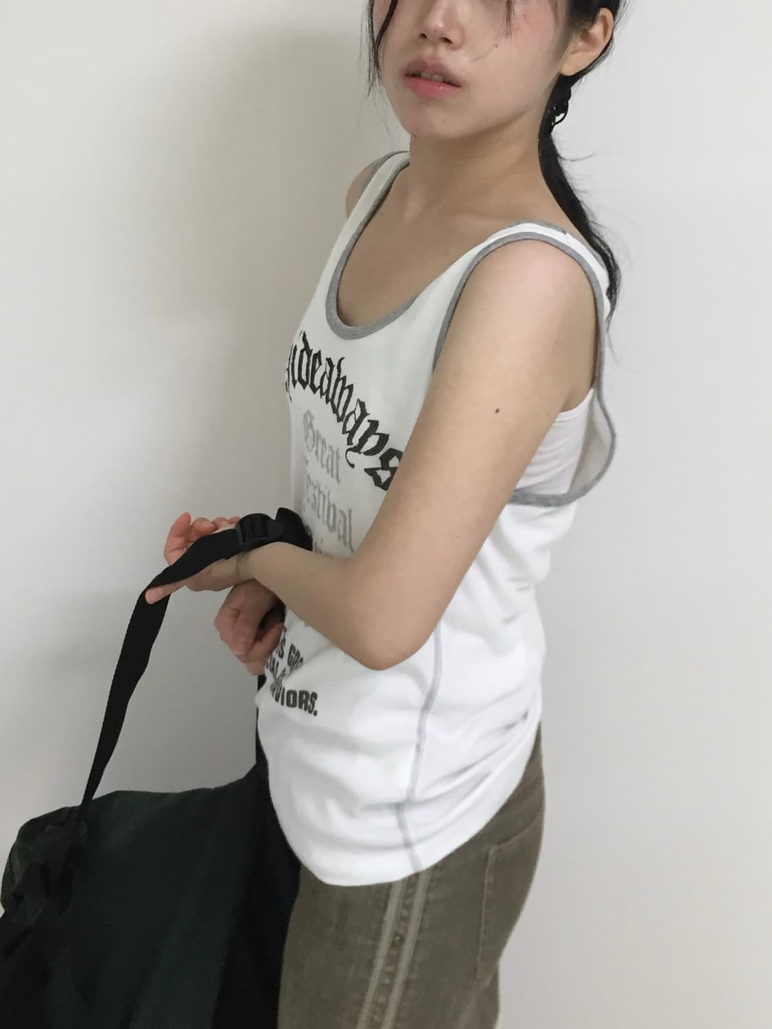 vintage y2k white sleeveless 상품이미지5