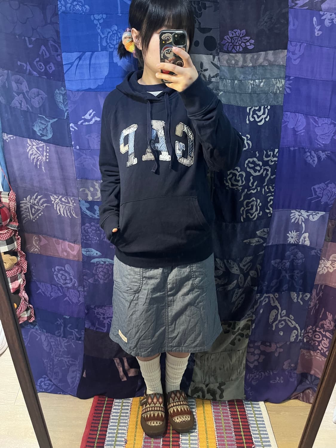 GAP 갭 패치워크 후드티 상품이미지1