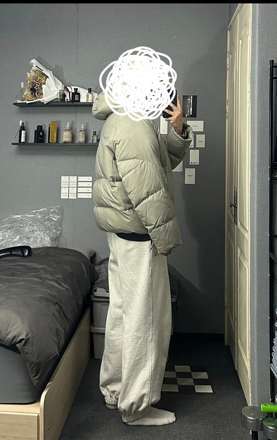 일꼬르소 볼륨 에어 후드 구스 숏 다운 점퍼 상품이미지3