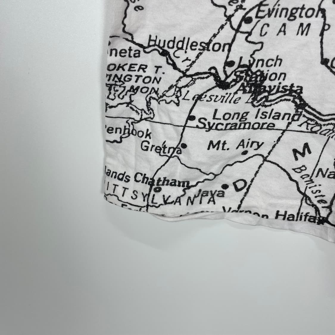 90s 버지니아 지도 티셔츠 상품이미지4