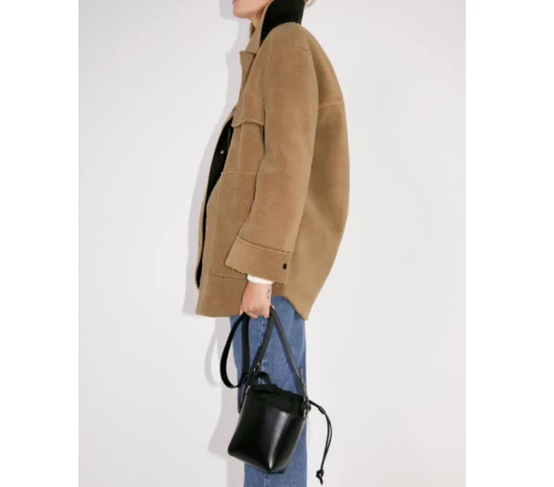 66) ZARA 자라 오버핏 양털 무스탕자켓 상품이미지1