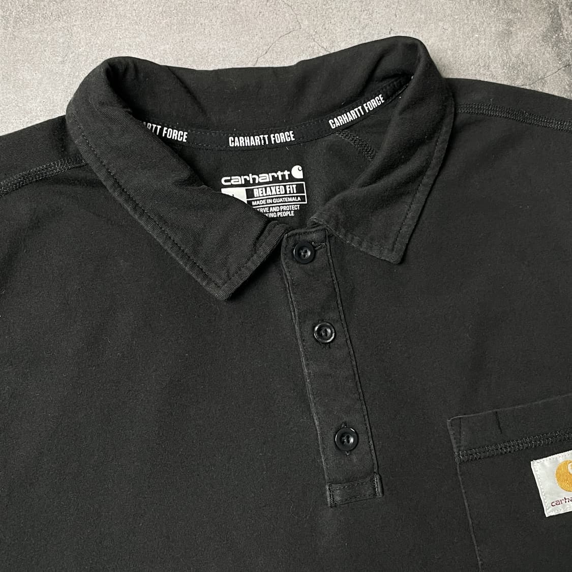 CARHARTT 칼하트 블랙 포켓 반팔 카라티셔츠 A01139 상품이미지2