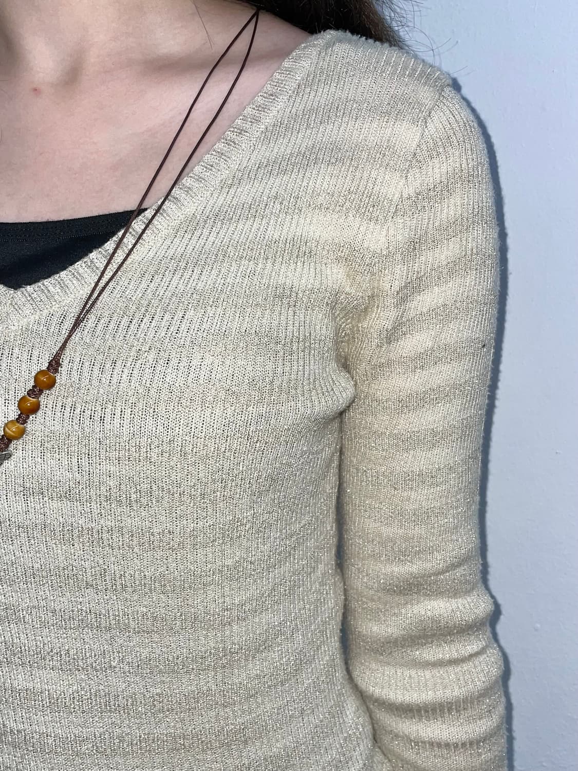 라떼모리 스트라이프 글리터 니트 상품이미지3