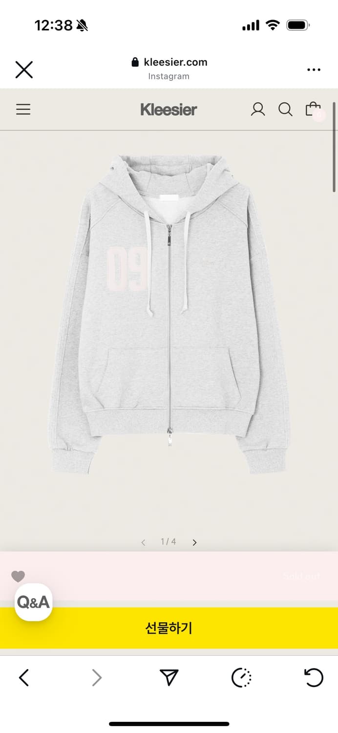 클리시어 09 후드집업 라이트멜란지 상품이미지1