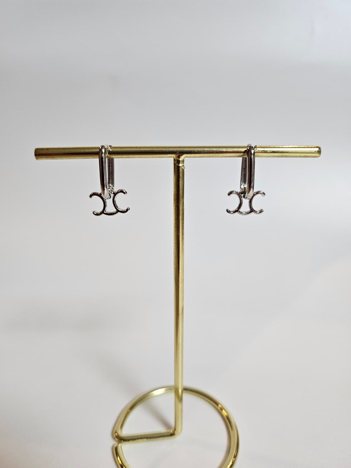 셀린느 트리오페 사각 원터치 귀걸이 은장 상품이미지3