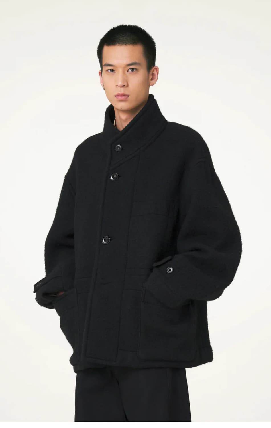 르메르 박시 더플 코트 블랙 48 상품이미지1