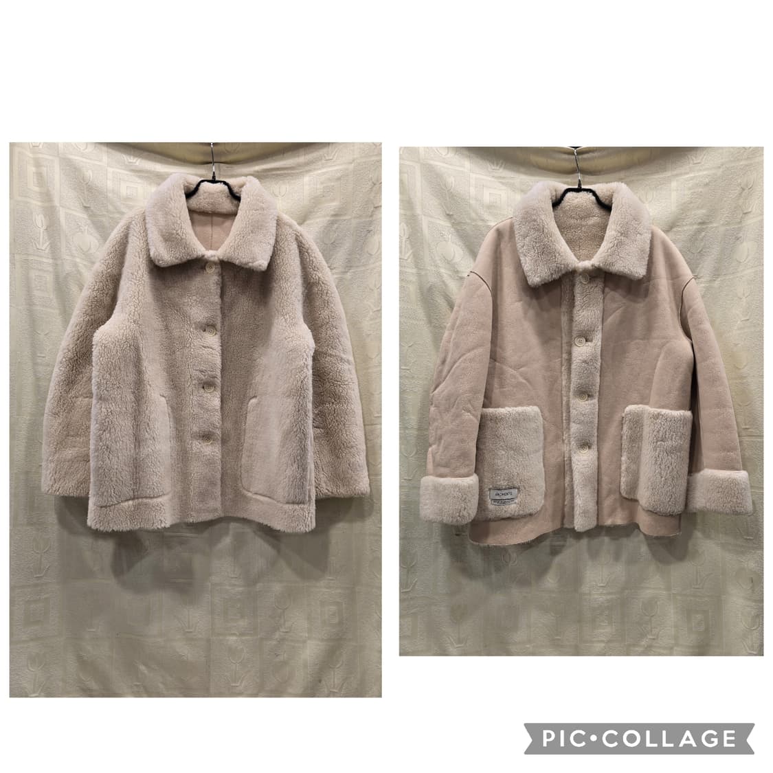 아모멘토 AMOMENTO 리버시블 시어링 코트 크림 프리사이즈 상품이미지1