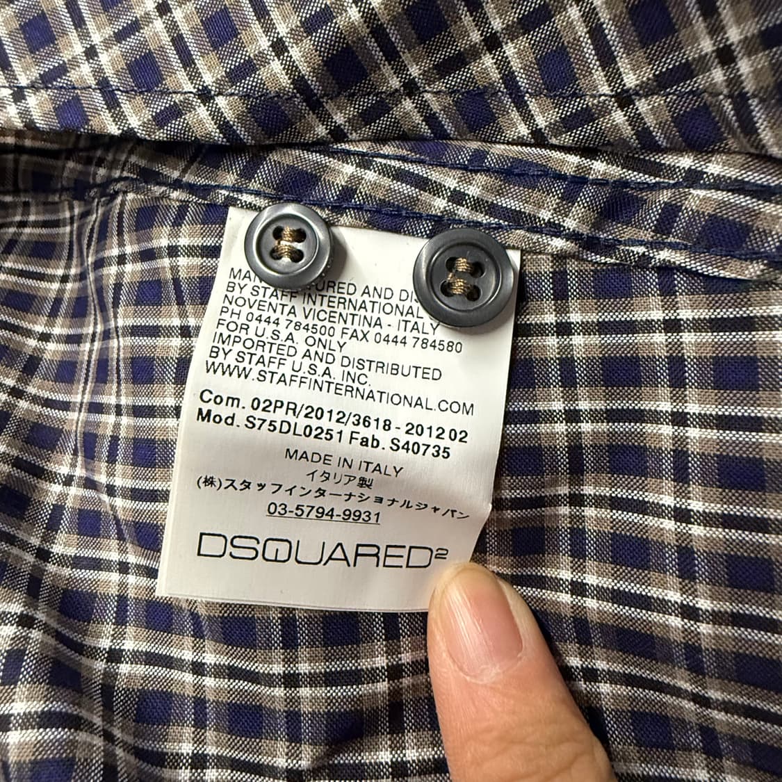 [정품] Dsquared2 디스스퀘어드2 체크 셔츠 b19 상품이미지6