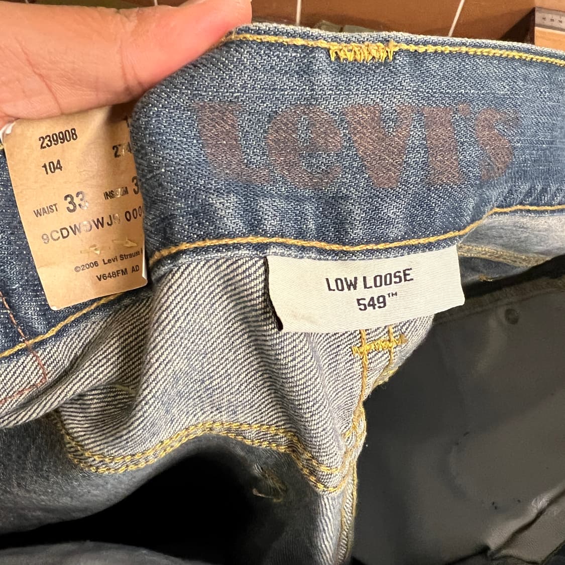 00's 리바이스 549 데님 33x32 Size (34인치) 멕시코 상품이미지8