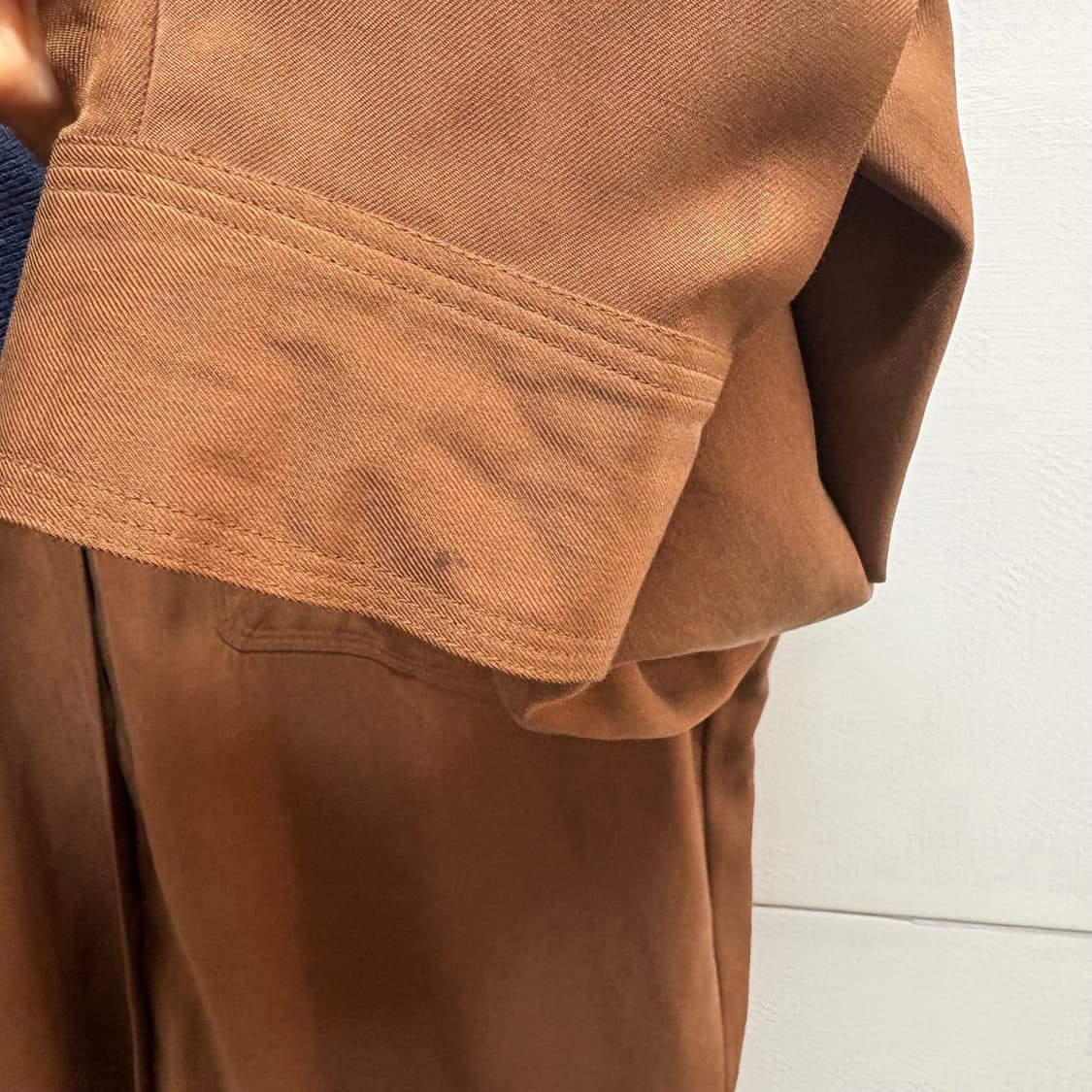 일본빈티지 브라운 클래식 실크 셔츠 남방 상품이미지5