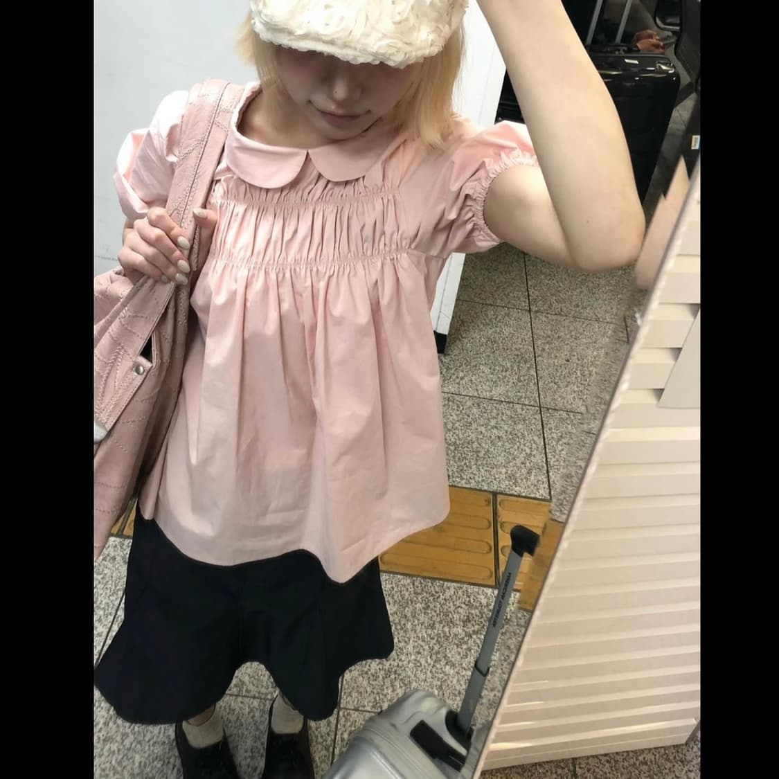 버뮬라 GATHER 칼라 블라우스 (새상품) 상품이미지9