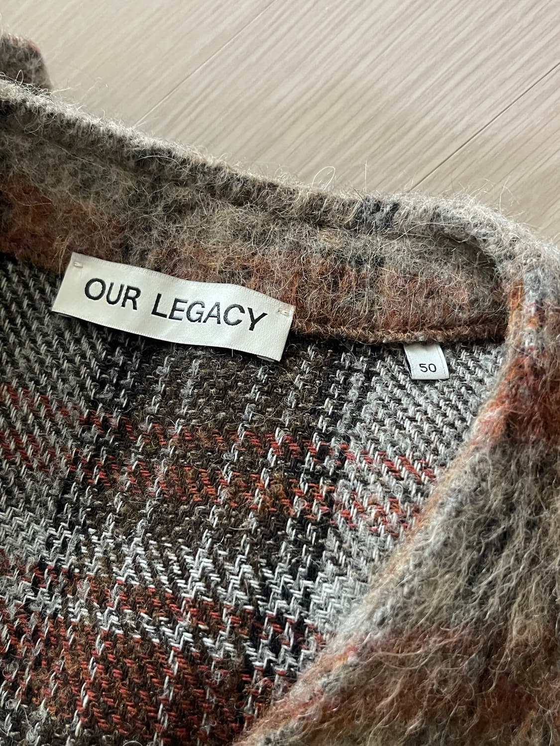 아워레가시 어멘트 체크 가디건 50 상품이미지2