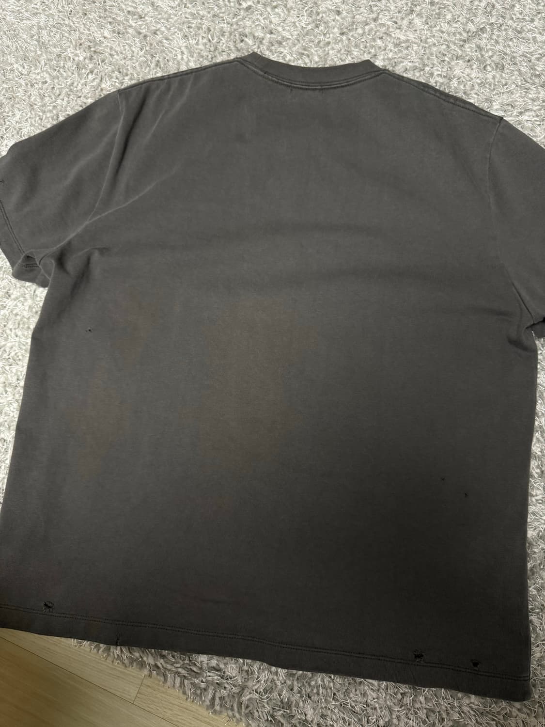 쿠어 데미지드 크롭 반팔티셔츠 상품이미지5