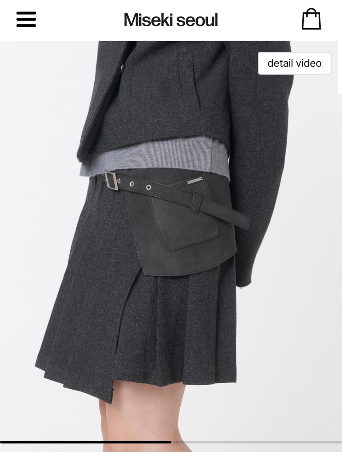 미세키서울 포켓 벨트 백 상품이미지2