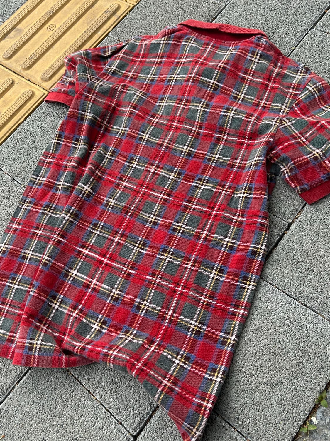 *Rare* 2000s 폴로 체크 너드깔 포니 카라 반팔티 상품이미지3