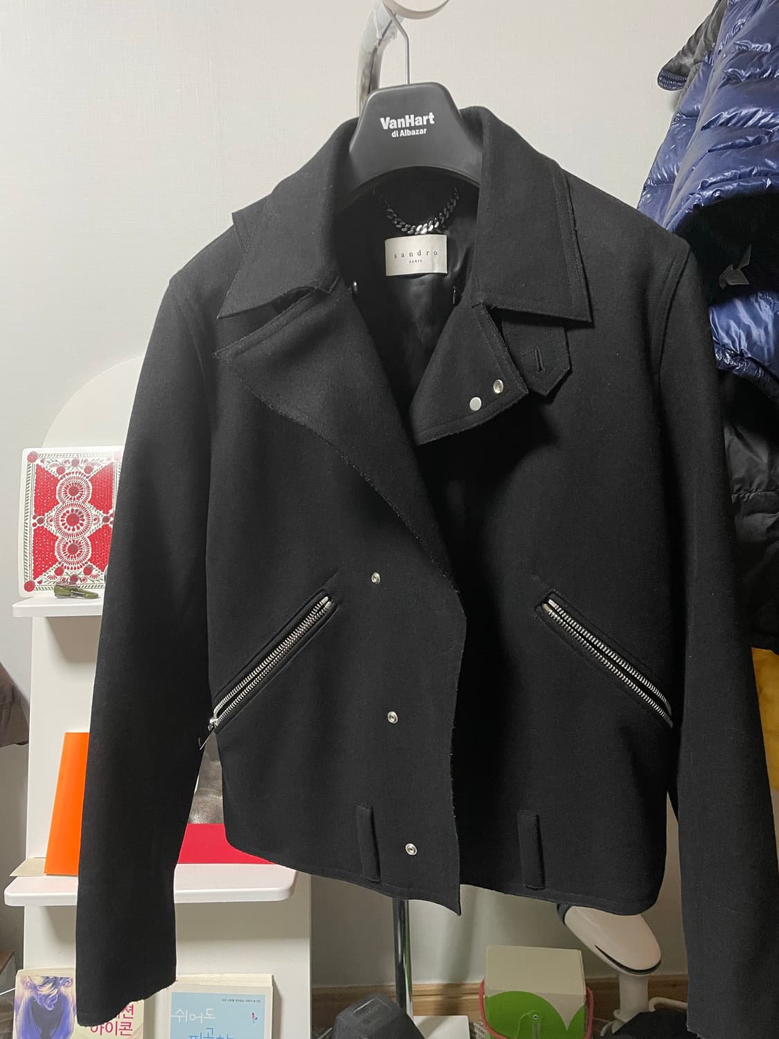 산드로 블랙 라이더 자켓 상품이미지2