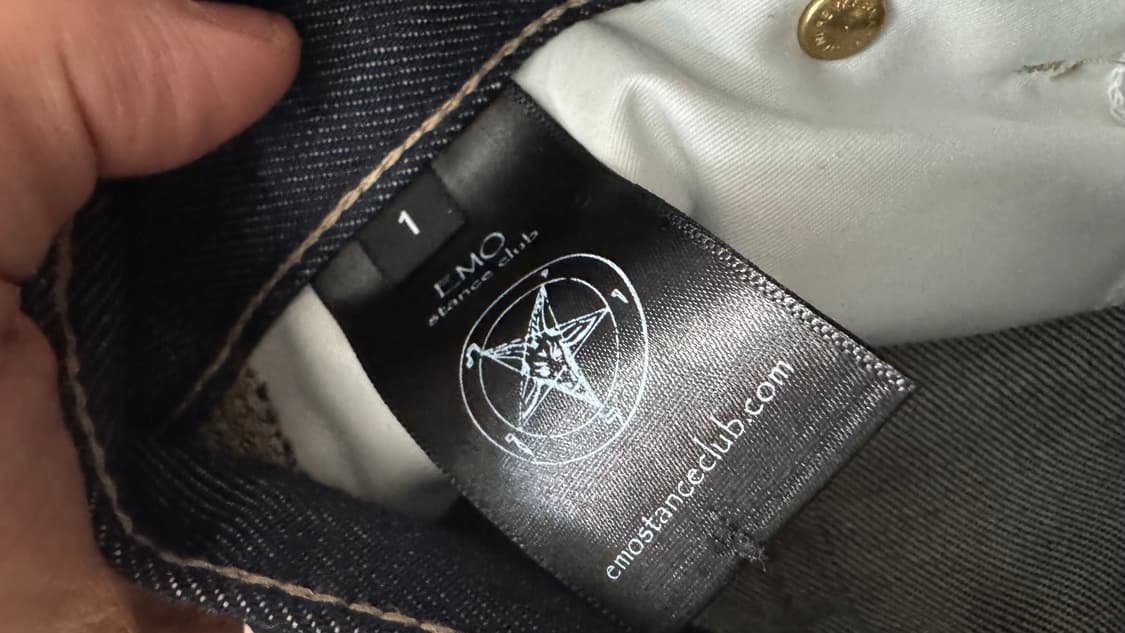 에모스탠스클럽 더블니 카펜터 인디고 배기진 1size 상품이미지8