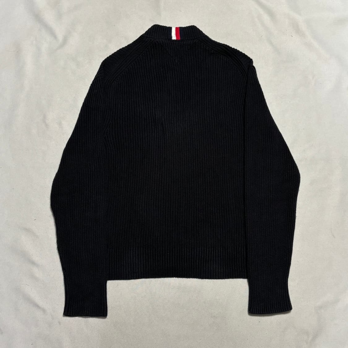 XL 타미힐피거 미니 플래그 블랙 니트 집업 상품이미지3