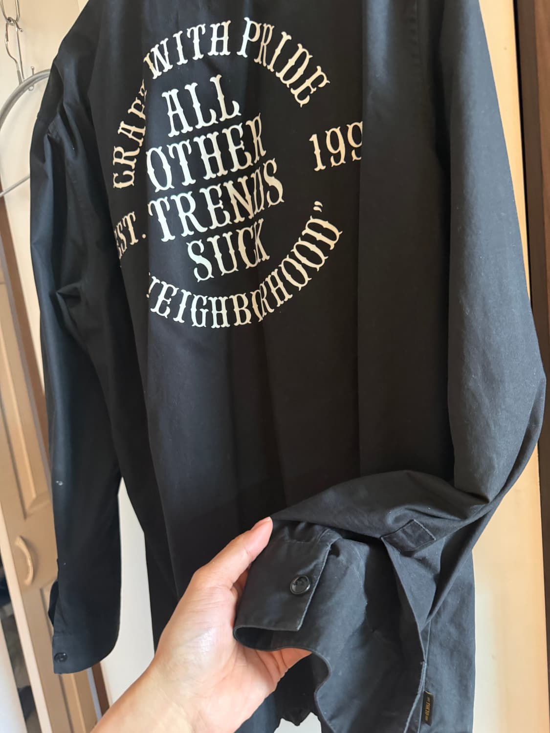 네이버후드 워크셔츠 블랙 L 105000원 상품이미지7