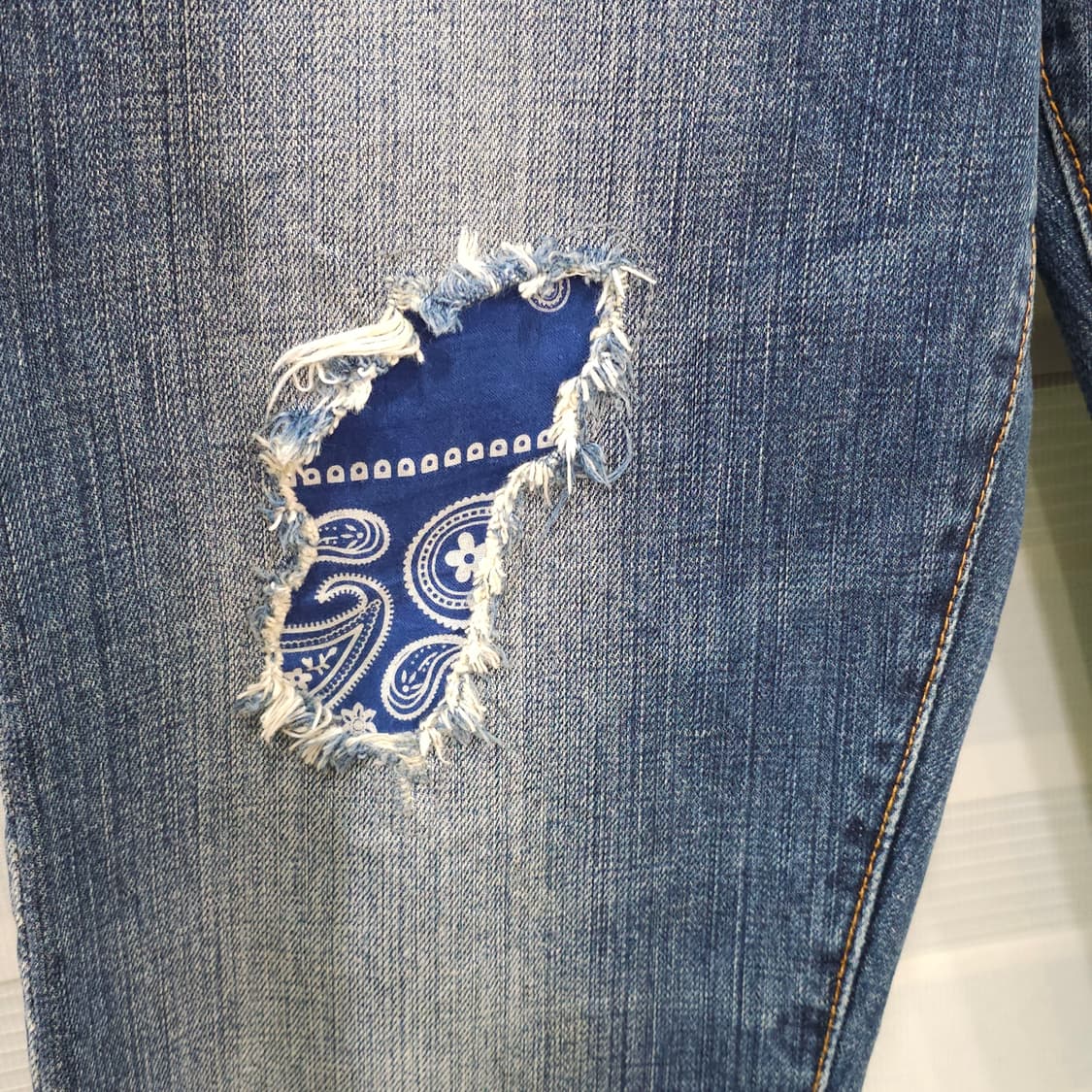 일본 7THREE 빈티지 가공 데님팬츠- S 상품이미지3