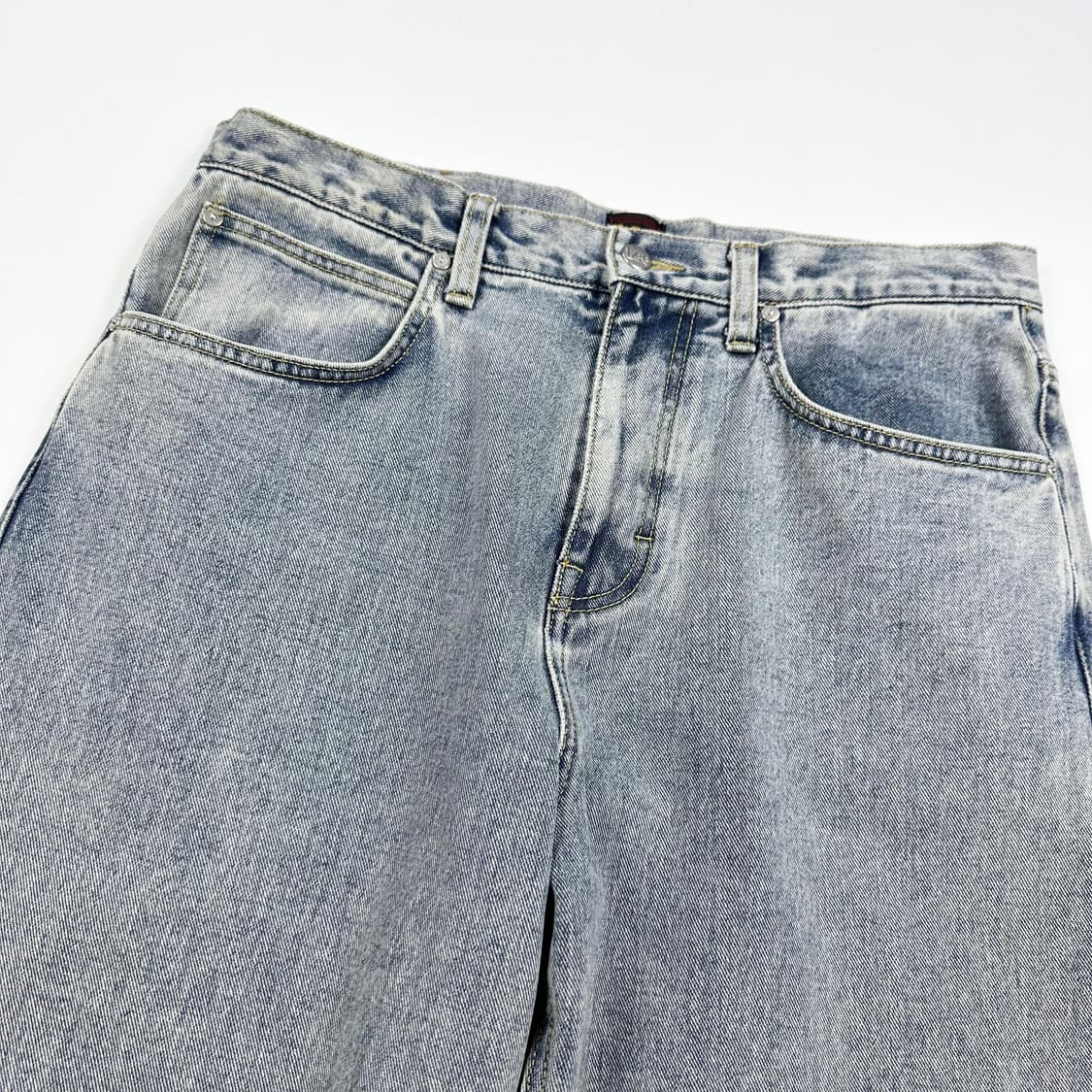 Lee (리) 아이스 워싱 와이드 데님팬츠 (34인치) 상품이미지4