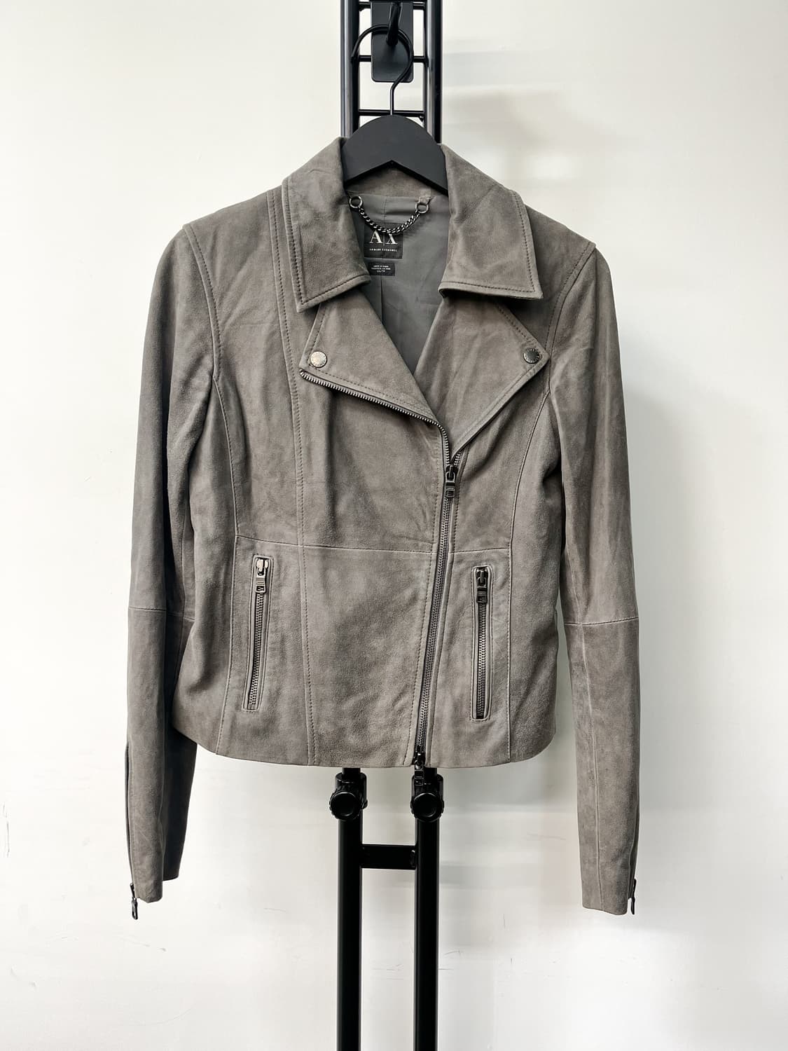 아르마니 익스체인지 고트 레더 스웨이드 자켓 상품이미지1