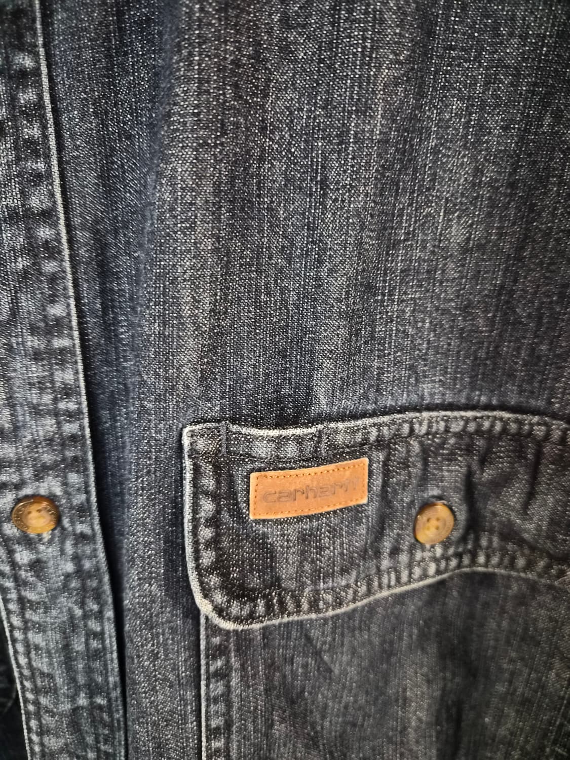 칼하트 헤비코튼 데님 워크셔츠 XL (상태 최상) 상품이미지2