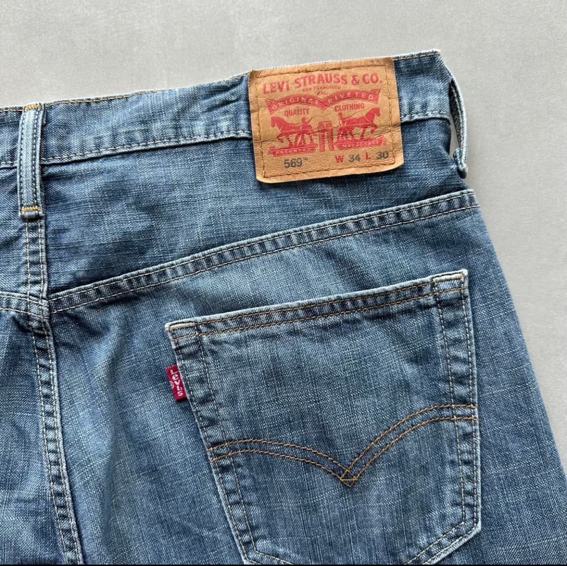 [34인치]리바이스 569 루즈 스트레이트 데님 청바지 상품이미지7