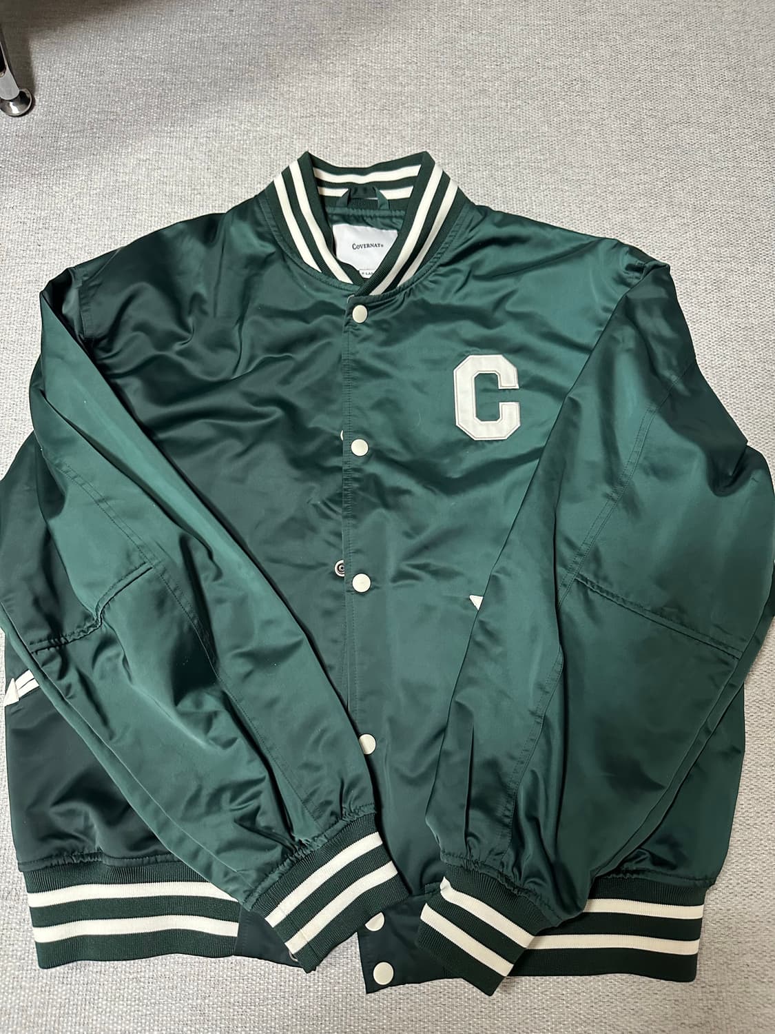 커버낫 C로고 나일론 바시티 자켓 그린 XL 상품이미지5