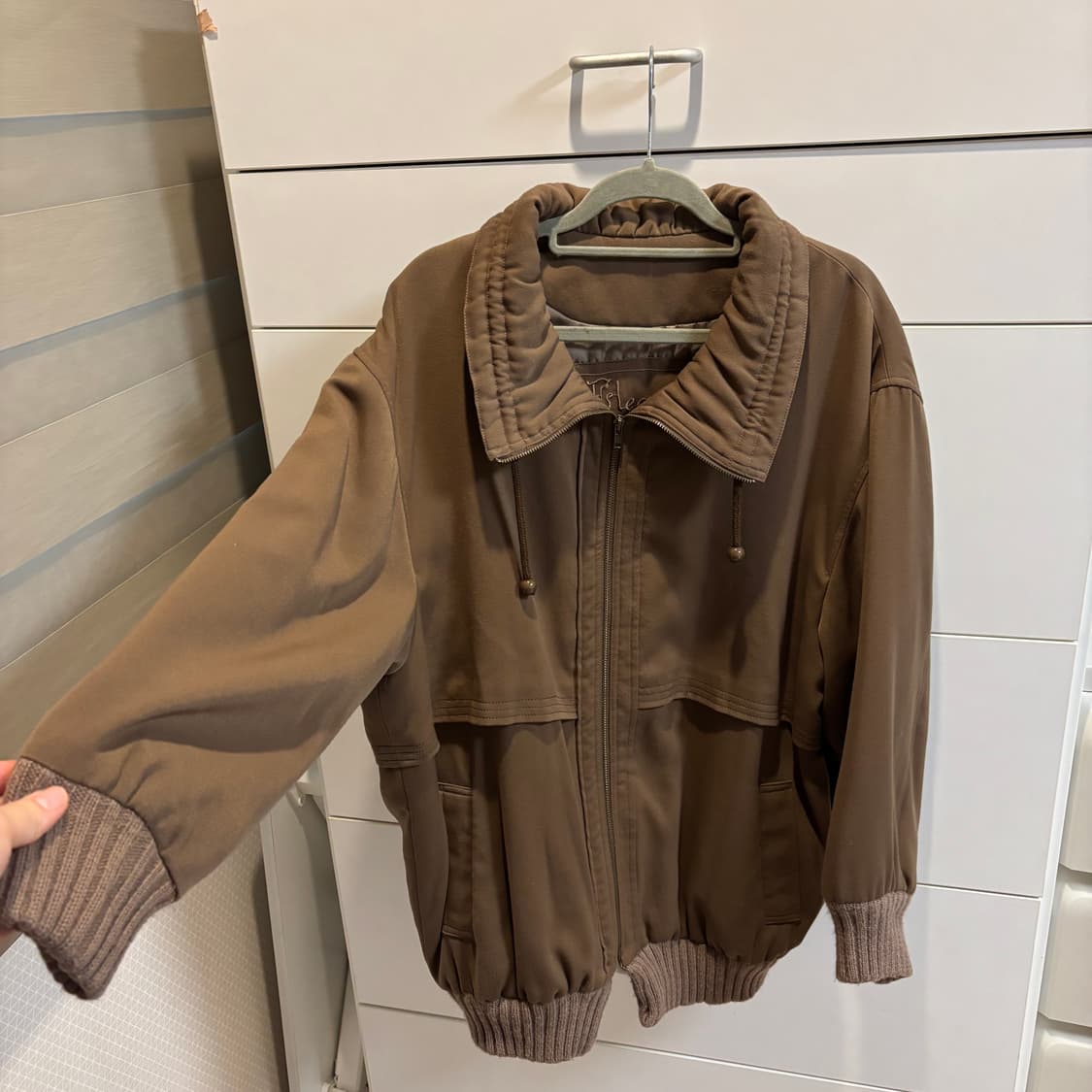 일본제 빈티지 모카무스 브라운 하이넥 봄버 자켓 상품이미지2