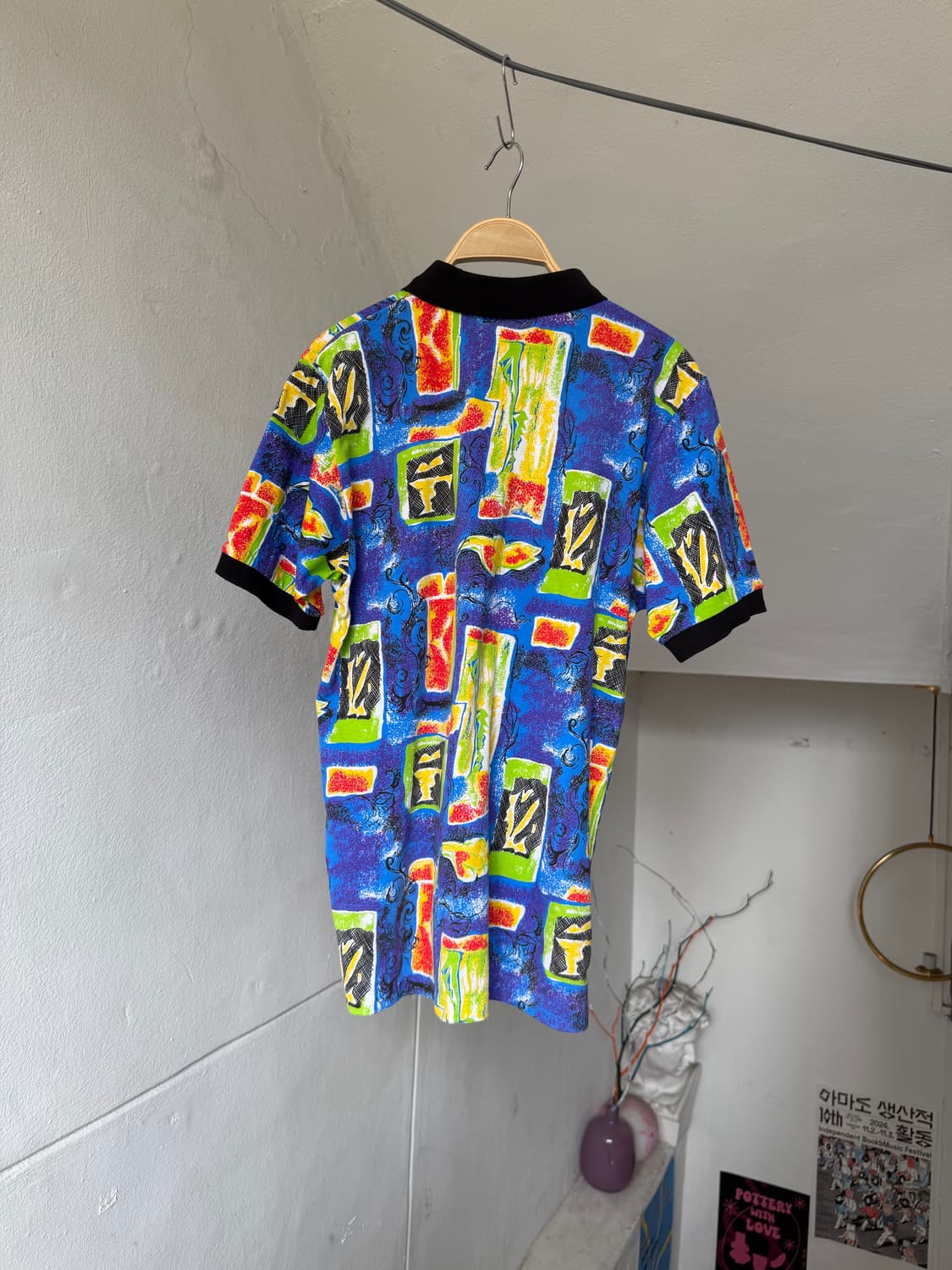 레트로 코튼 그래픽 피케 카라 티셔츠 상품이미지5