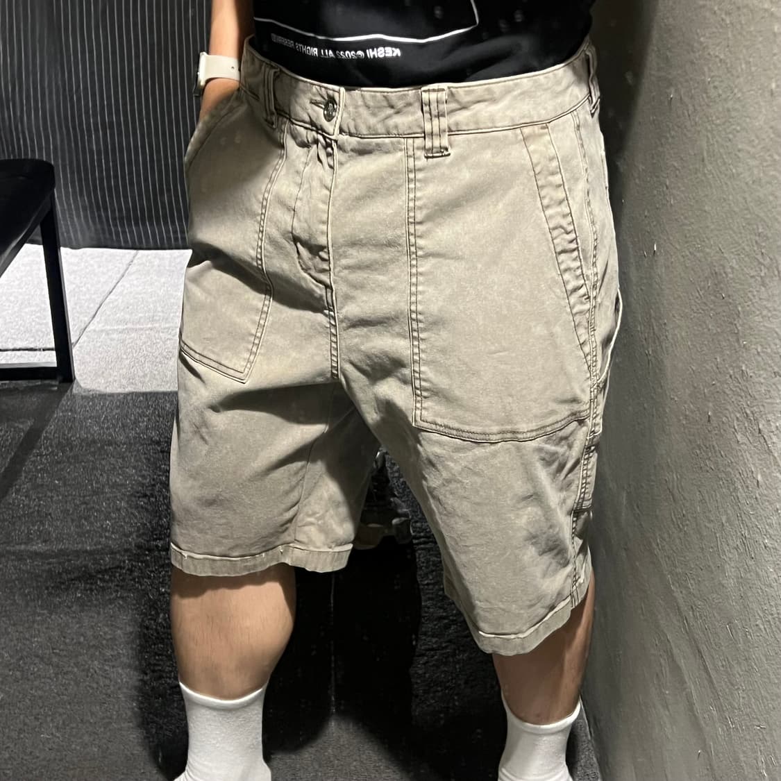 버커루 피그먼트 카키 워크웨어 카펜터 코튼블렌드 버뮤다 반바지 하프팬츠  상품이미지3