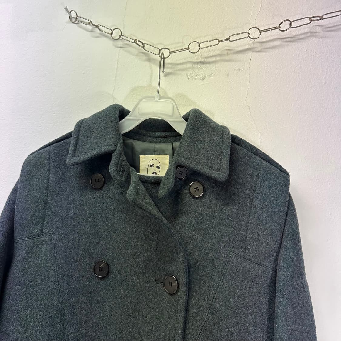 우먼M-L 스튜디오톰보이 청록 더블코트 상품이미지3