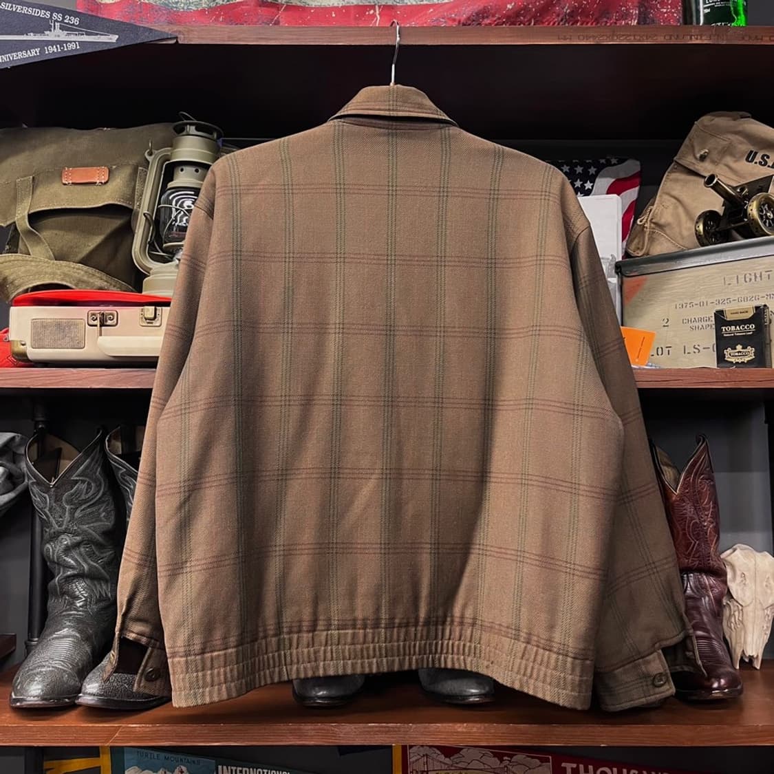 90s 라코스테 체크 패턴 블루종 자켓 스윙탑 바라쿠타 N471 상품이미지2