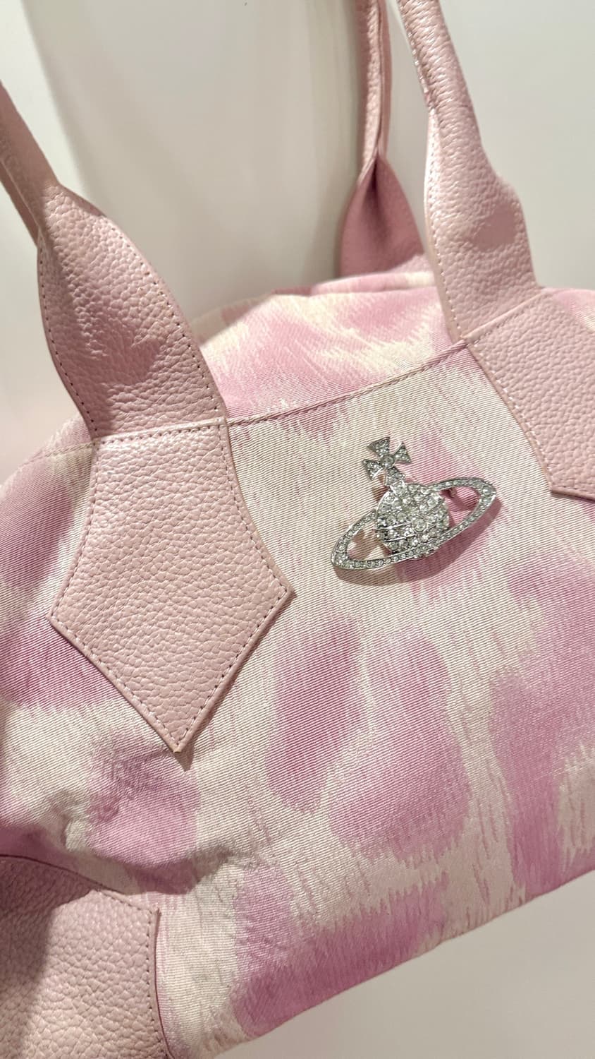 Vivienne Westwood 핑크 레오파드 보스턴백 브로치 포함  상품이미지3