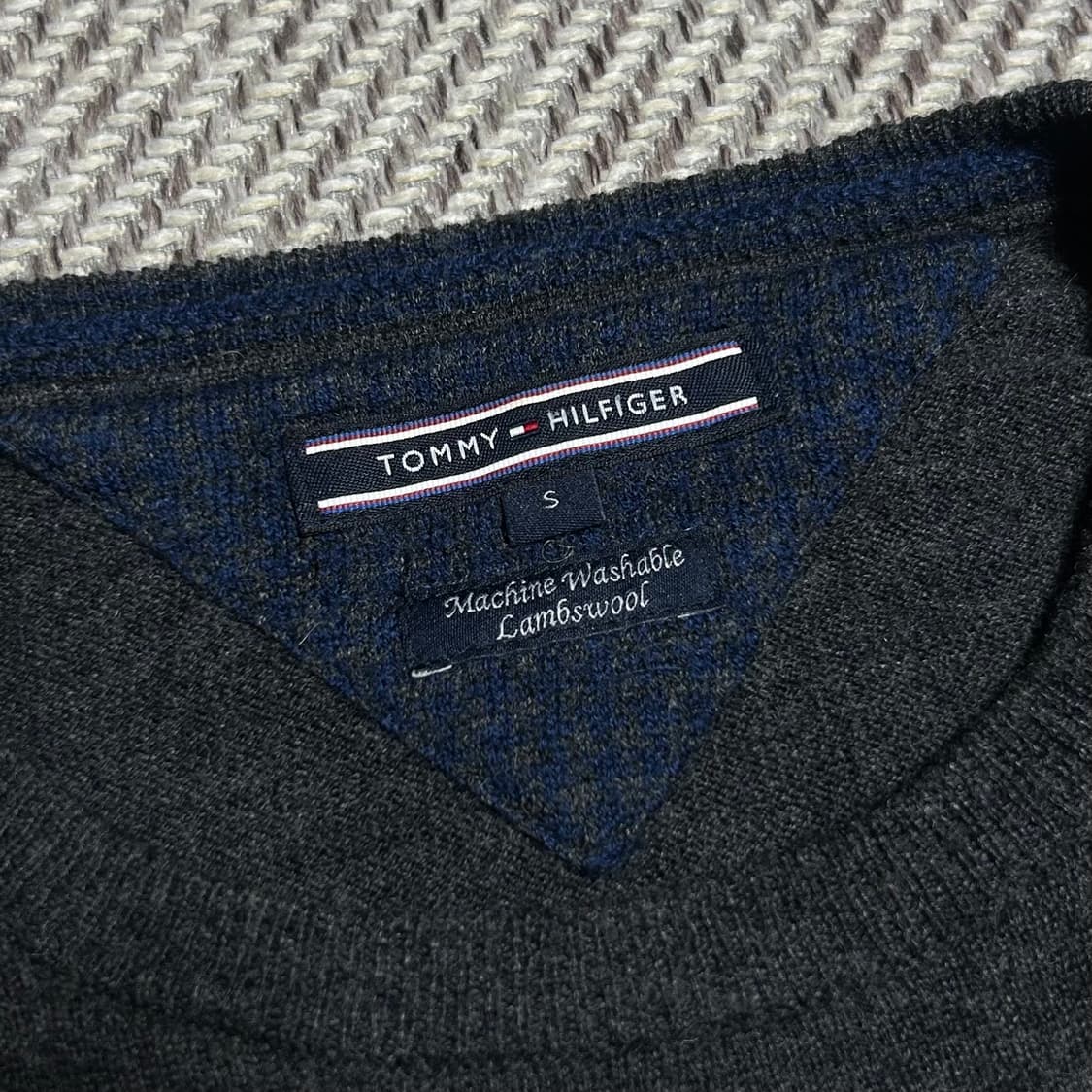 [M] Tommy 타미힐피거 다크그레이 램스울 라운드 니트 상품이미지3