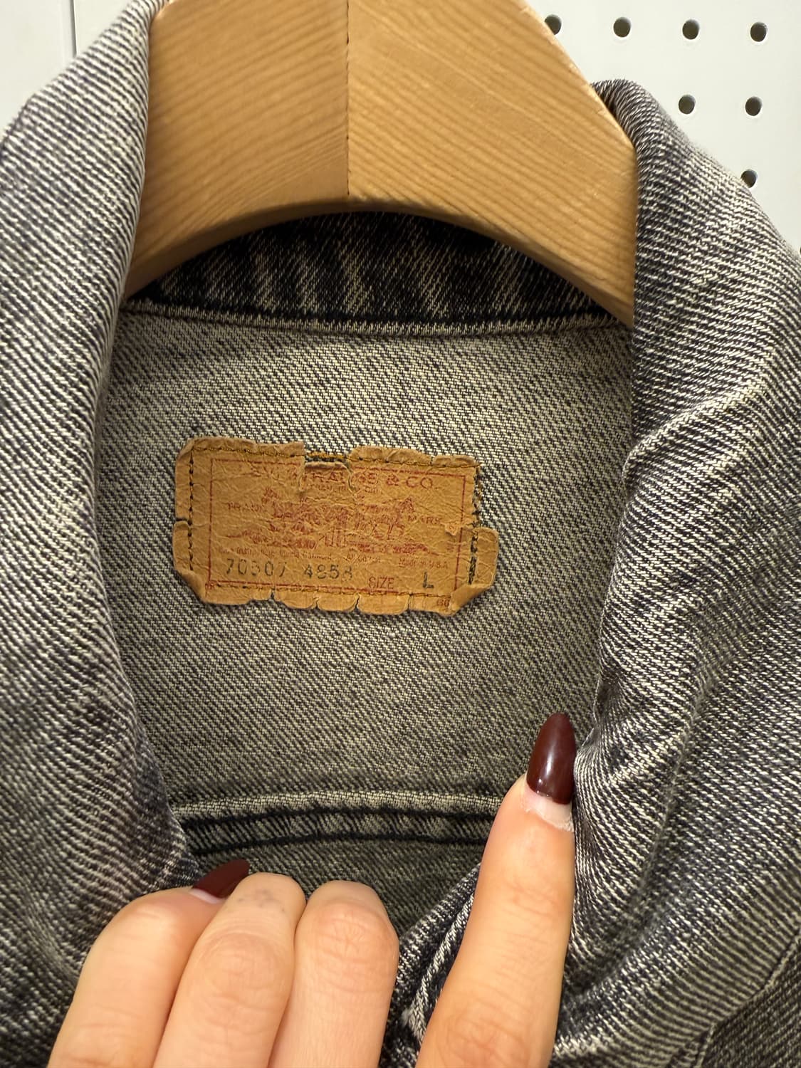 리바이스 빈티지 흑청 데님 자켓 U1624 상품이미지5