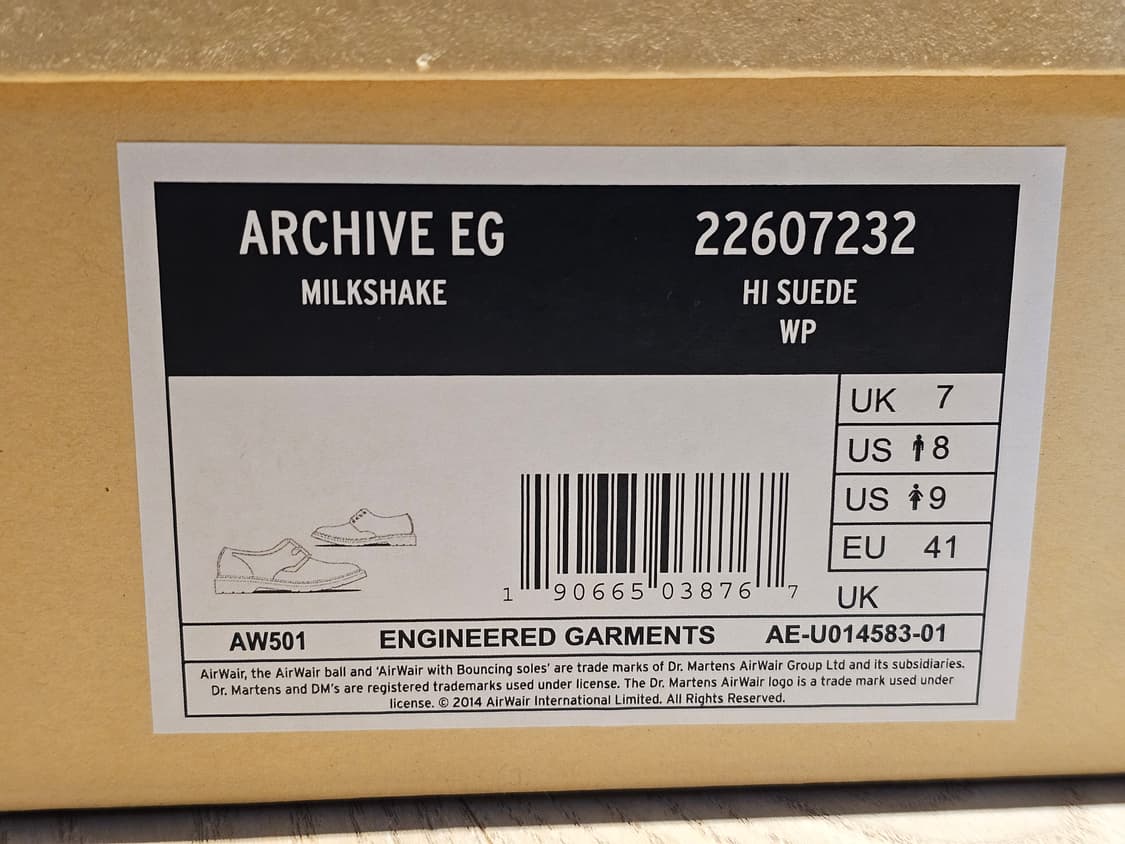닥터마틴 x 엔지니어드가먼츠 1461 베이지 UK7 상품이미지9